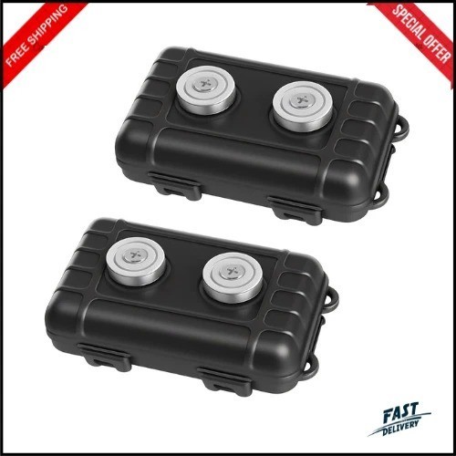 2 Pcs Magnetic Key Holder Under Car Hide a Key Magnetic Box Storage Case
