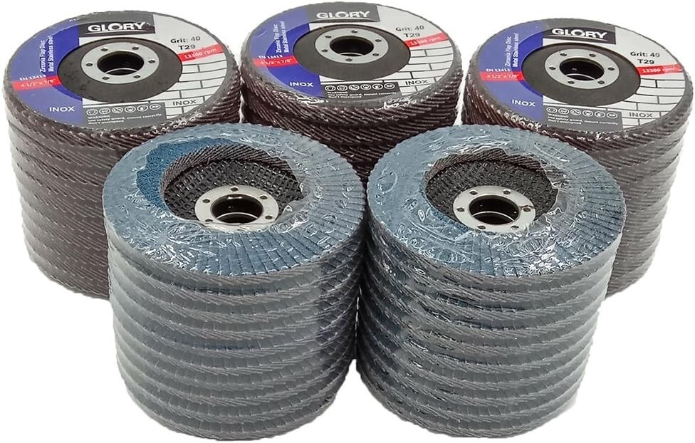 300Pack 4.5" 4-1/2" Zirconia Flap Disc 40 Grit Sanding Grinding Wheel