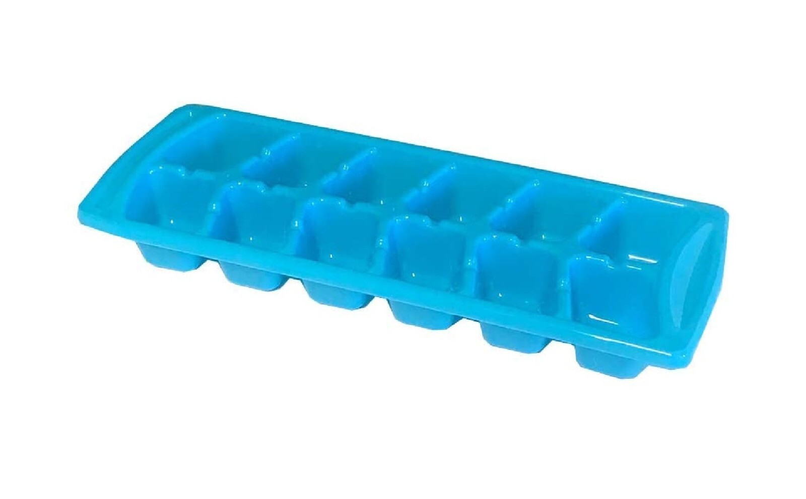 4-Pack Stackable Ice Cube Trays BPA Free 12 Cubes Each White & Blue Multi-Use