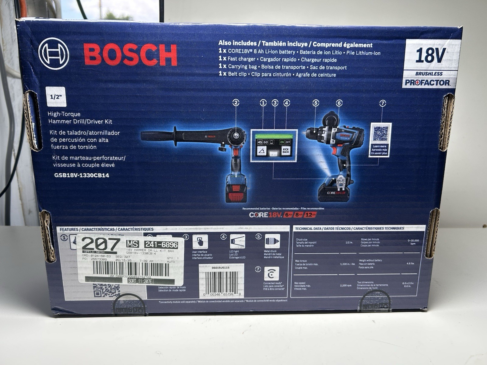 NEW Bosch PROFACTOR 18 Volt Cordless Connected Ready 1/2 Hammer Drill Kit