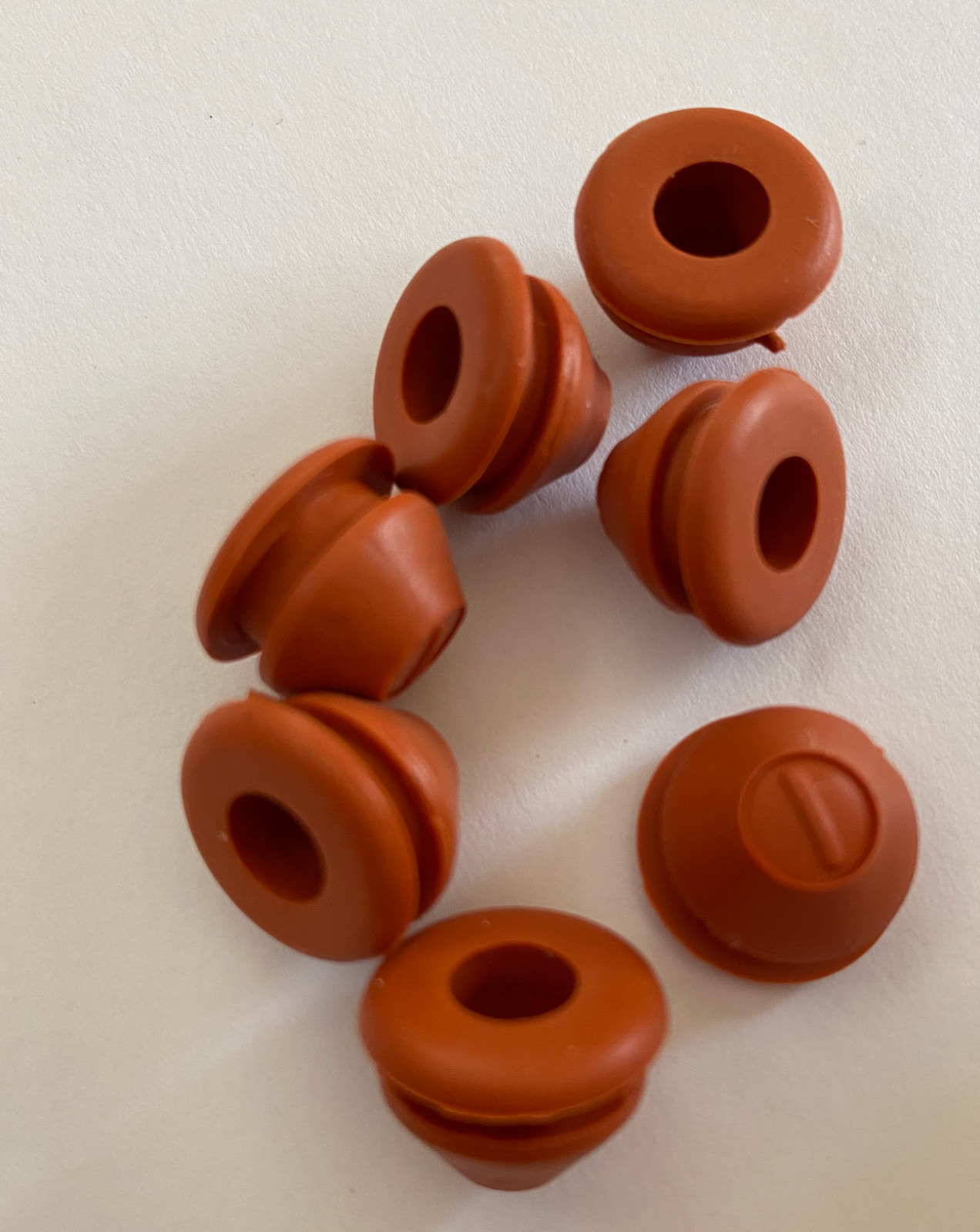 NEW Replacement 3/8" #1 Salt and Pepper Shaker Stoppers Set  (2) Rubber Red