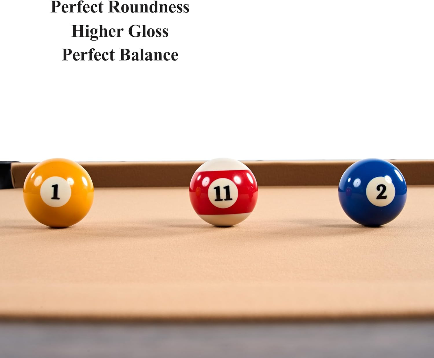 16-Piece Pool Ball Set 2-1/4 Inch Complete Regulation Set, 7 Solid, 7 Striped, 1