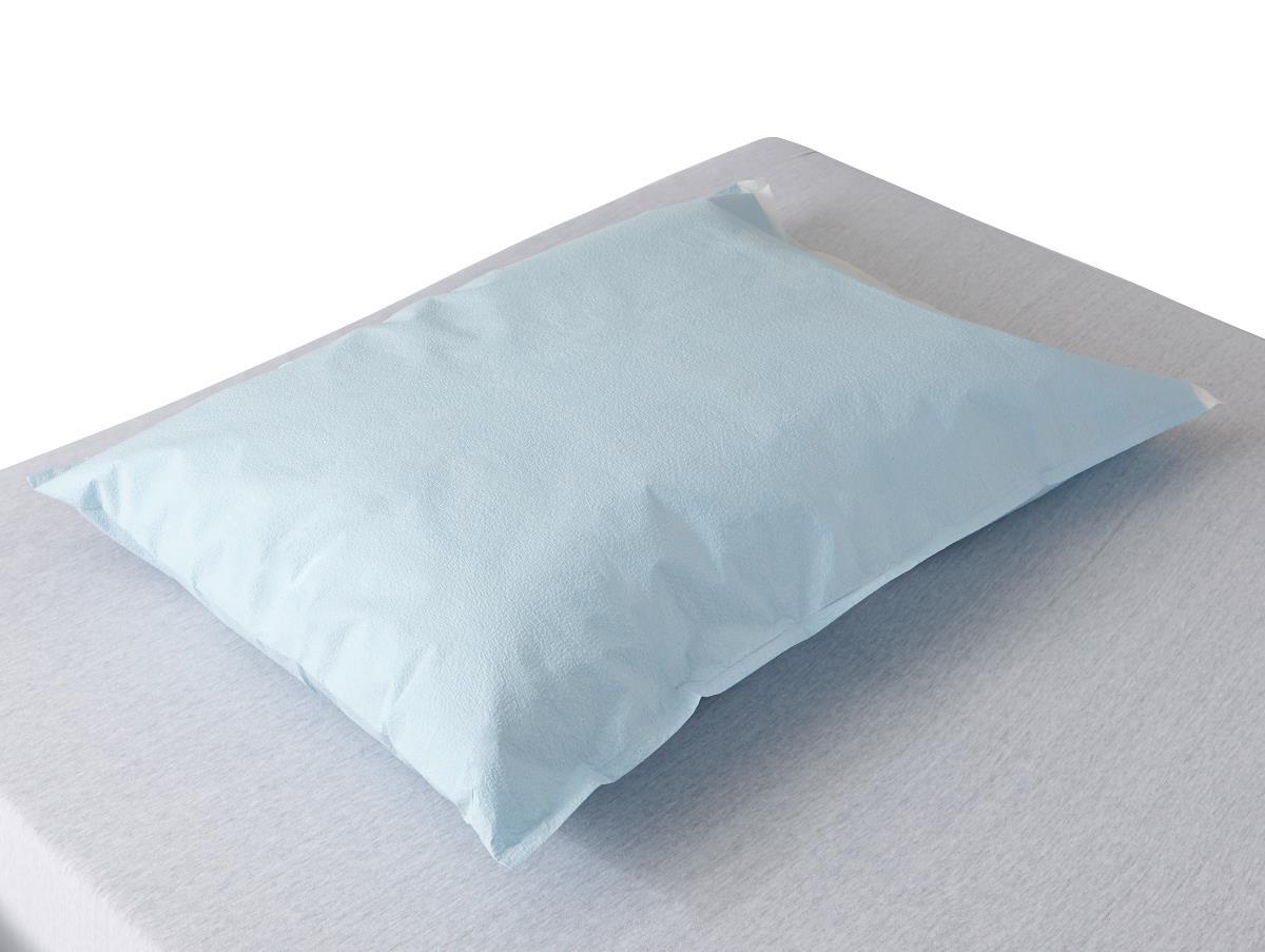 Disposable Tissue/Poly Pillowcases, Blue