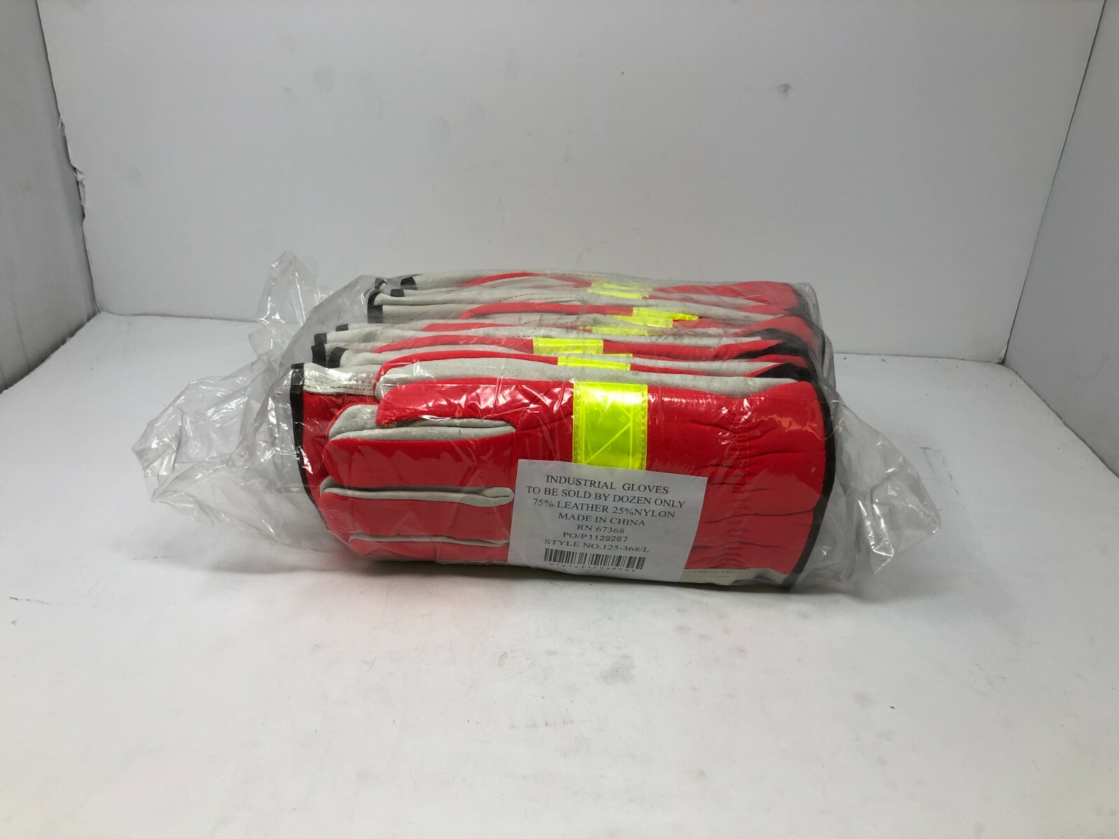 PIP 125-368 Hi-Vis  Orange Fabric Top Grain Pigskin Leather Driver Glove 12 Pack