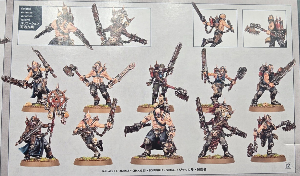 Warhammer 40k World Eaters Jakhals (10) NEW NO BOX
