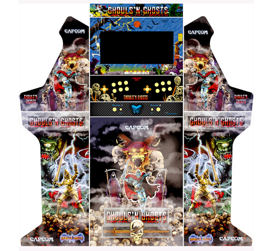 Bartop Graphics Cabin Arcade Stickers Pandora Box Ghouls and Ghost