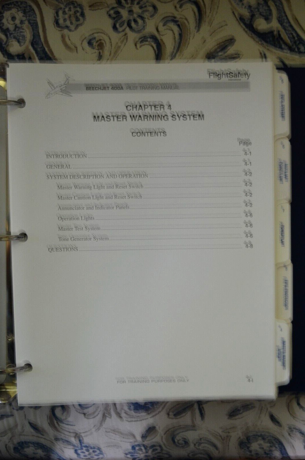 Beechjet 400A Pilot Training Manual, Vol. 2 Aircraft Systems
