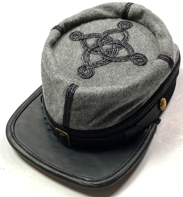 CIVIL WAR CONFEDERATE CSA MAJOR COLONEL INFANTRY OFFICER KEPI FORAGE CAP-MEDIUM