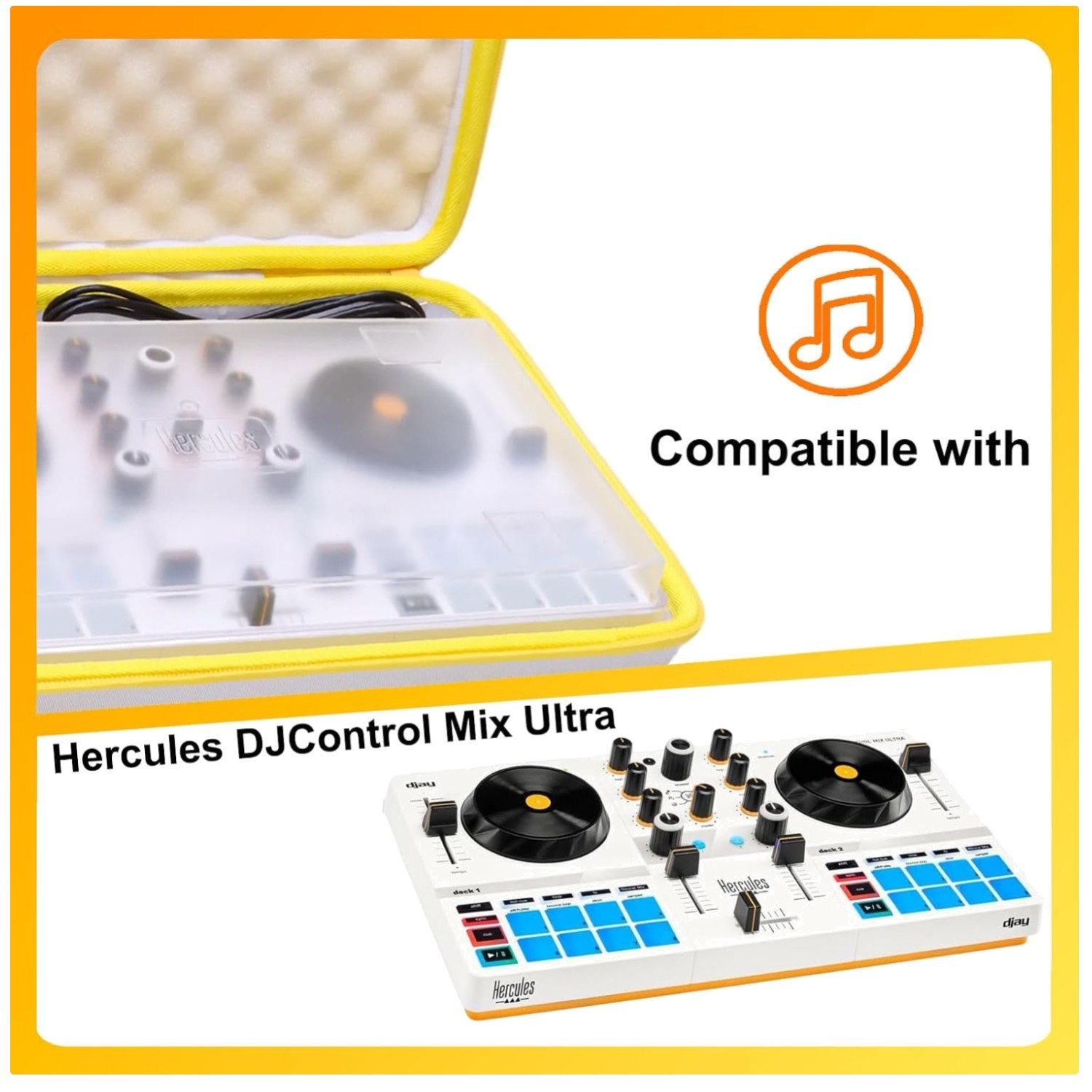 Hercules DJControl Mix Ultra Case - Shockproof EVA Exterior
