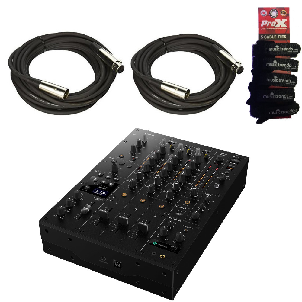 AlphaTheta DJM-V5 3-channel DJ Mixer + XLRS and Wraps