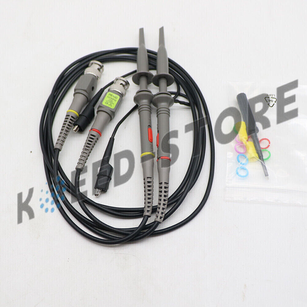 2PCS P6100 100MHz Oscilloscope Probe 10:1 and 1:1 for Rigol Atten Owon Siglent