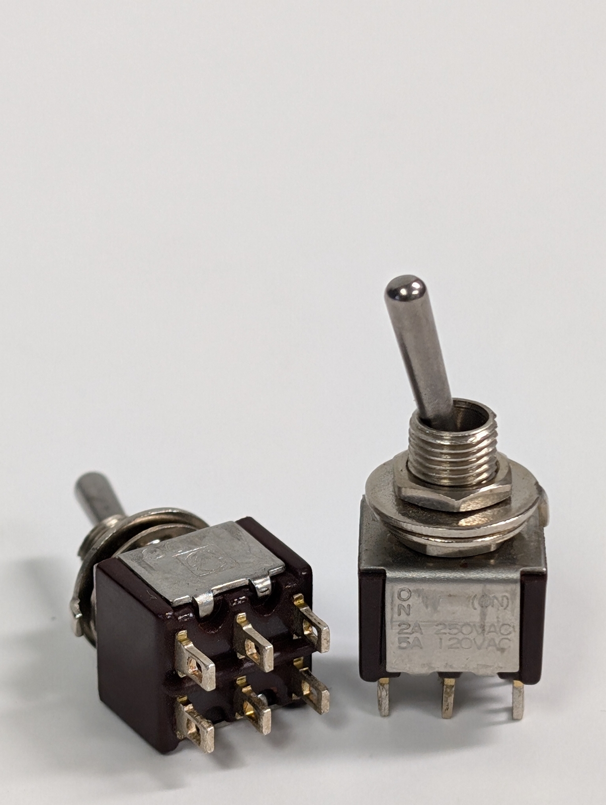 MINIATURE DPDT MOMENTARY ONE SIDE TOGGLE SWITCH