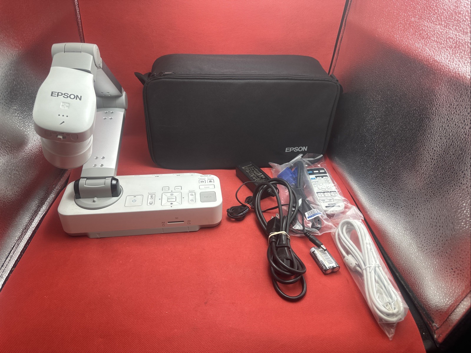 Epson ELPDC21 Document Camera bundle with remote, bag,cables , Free Shipping