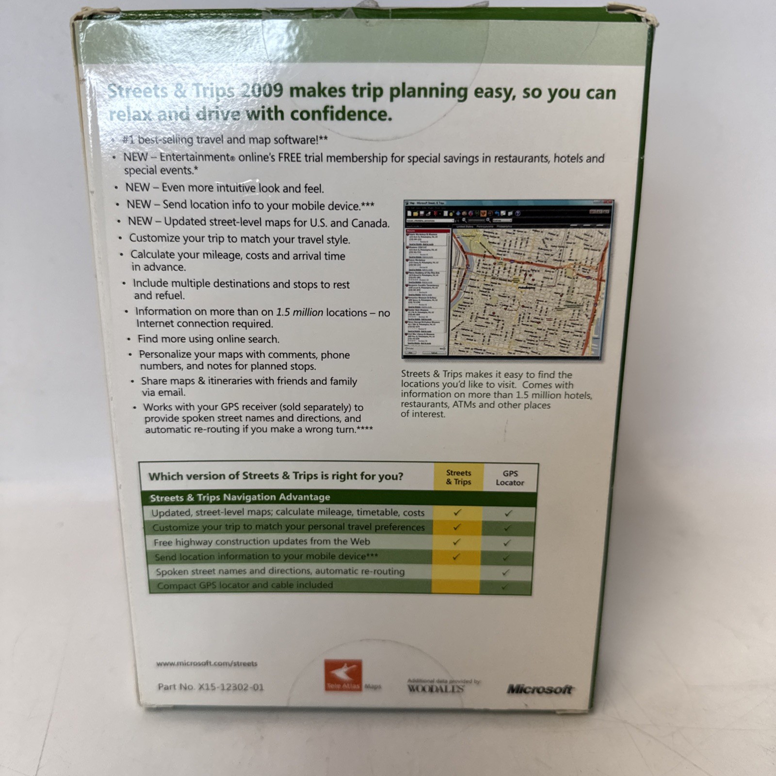 MS Streets & Trips 2009 Manual PC DVD Mapping Tool Software Microsoft