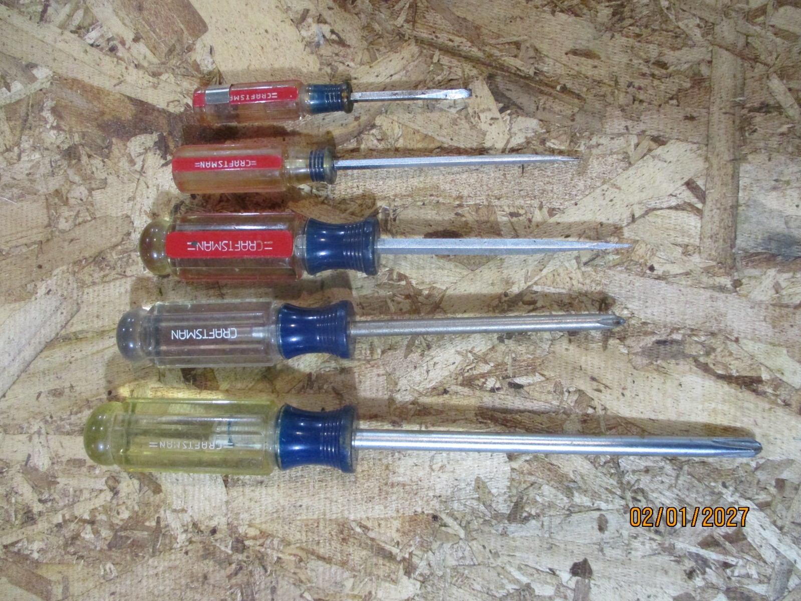 Lot Of 5 Vintage Craftsman ScrewDrivers USA