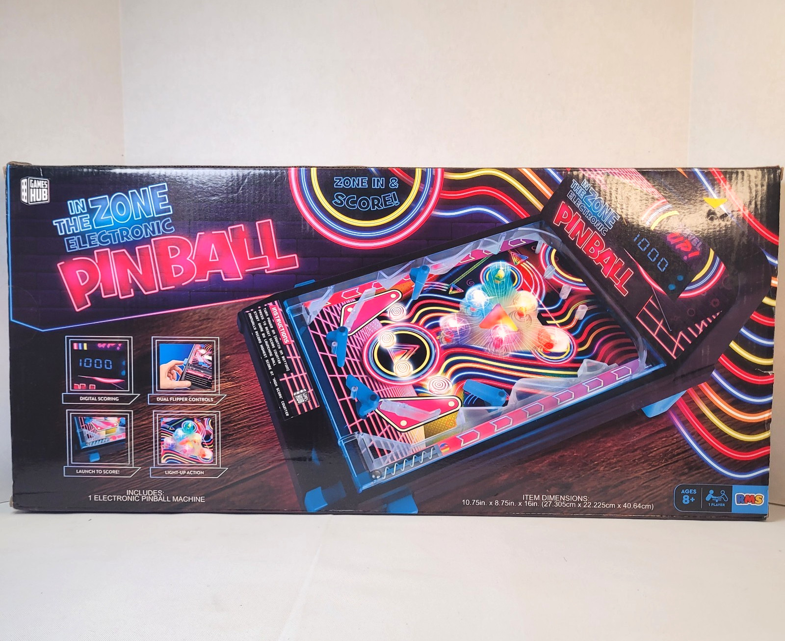 Hub Tabletop Electronic Pinball Machine 2024 Brand New Sealed Box