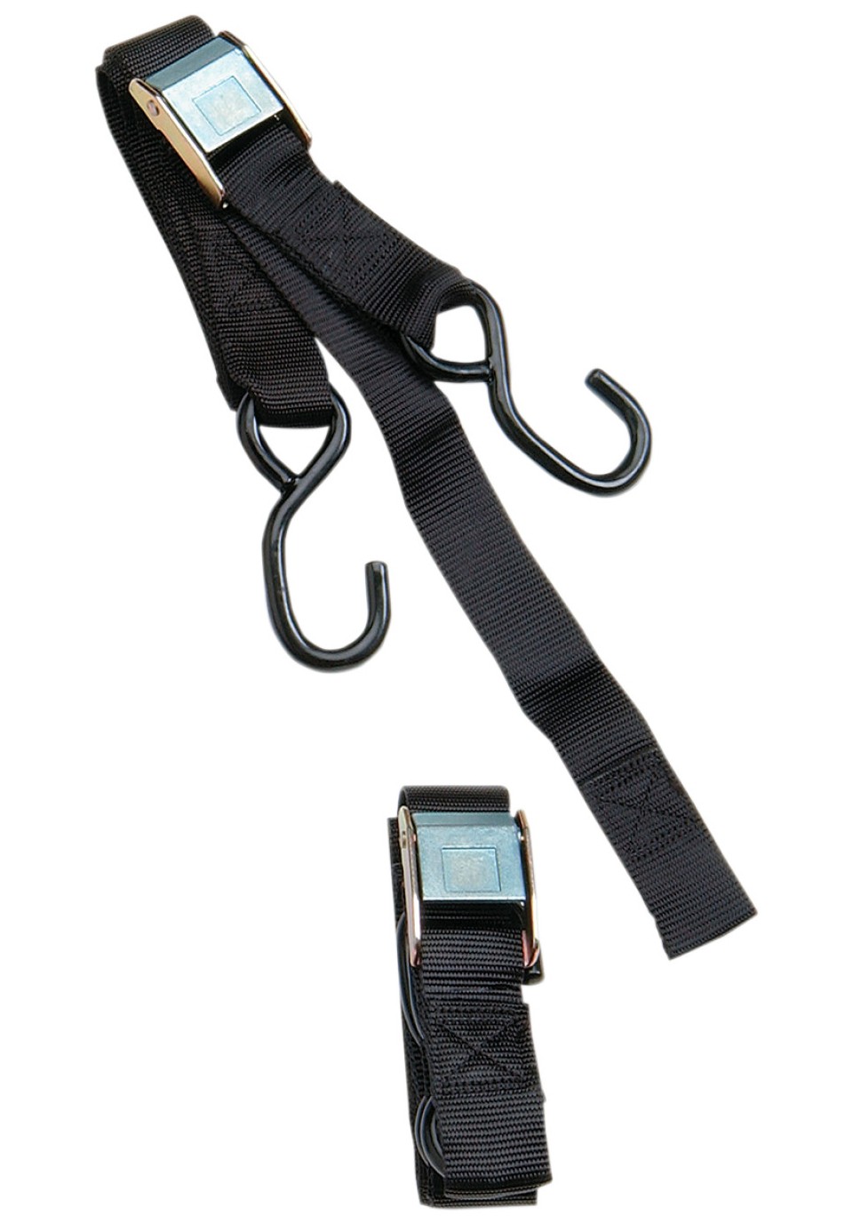 Parts Unlimited TD00300 1.5" HD Cam Buckle Black Tie Downs w/Built-In Assist