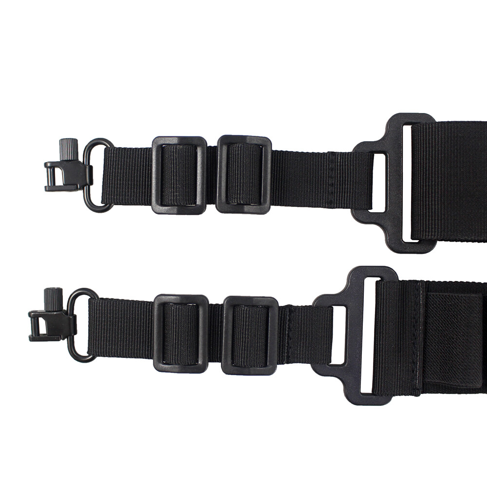 2 Point Non-Slip Adjustable Ammo Sling Shotgun Sling with 16 Shell Holder-Black