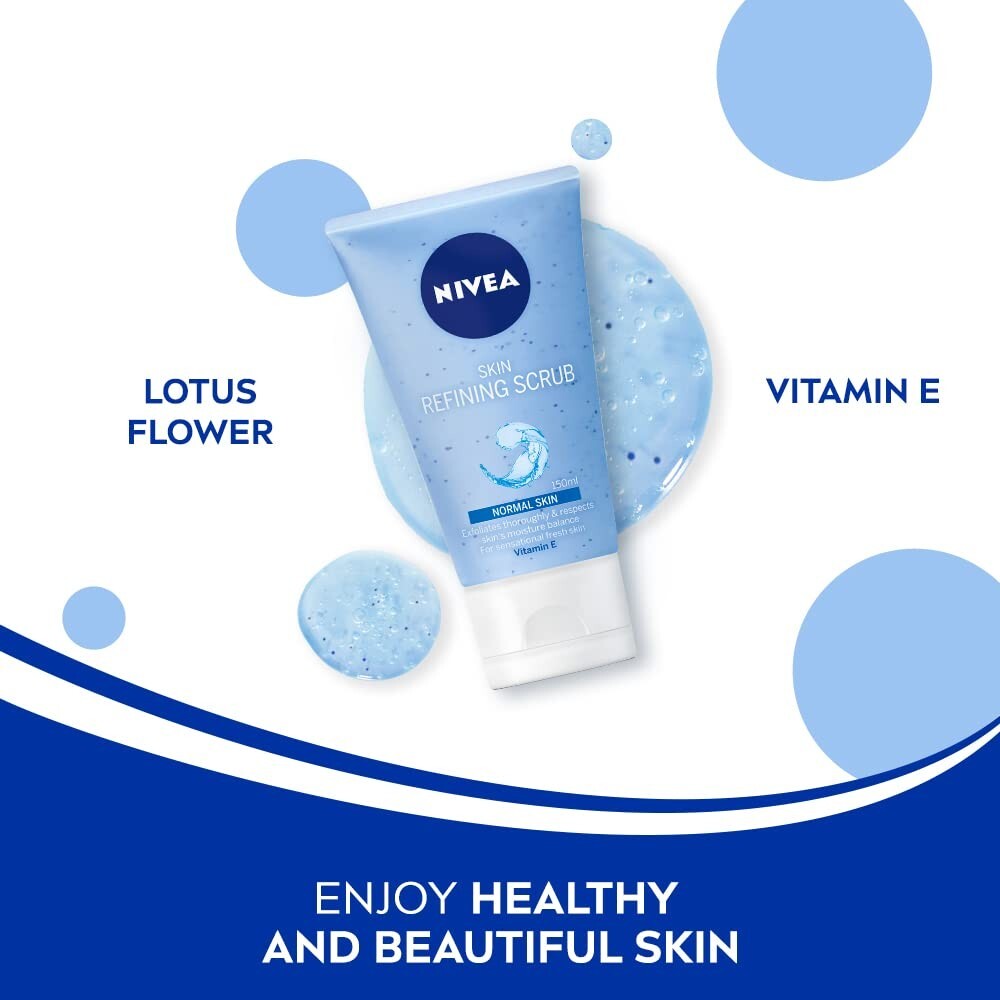 Nivea Skin Refining Face Scrub With Vitamin E, 150ml / Free Shipping