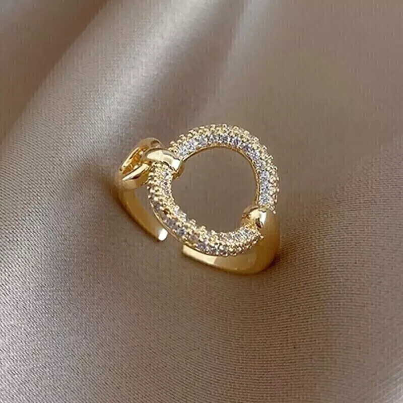 1 Ct Round Simulated Women's Adjustable Circle Toe Ring 14K Yellow Gold Plated