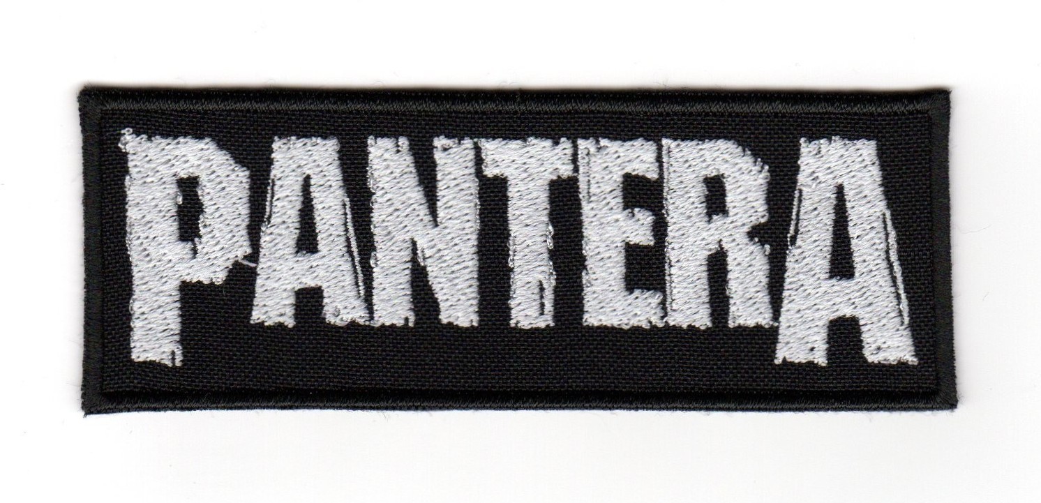 Pantera Patch Embroidered Sew On Band White Logo Groove Thrash Heavy Glam Metal