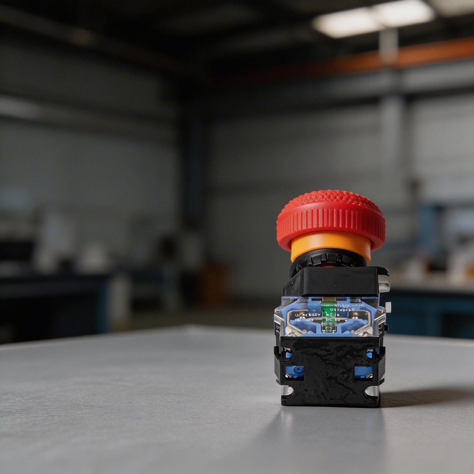Push Button Switch with Mushroom Head 660V Maximum Voltage 22mm Diameter