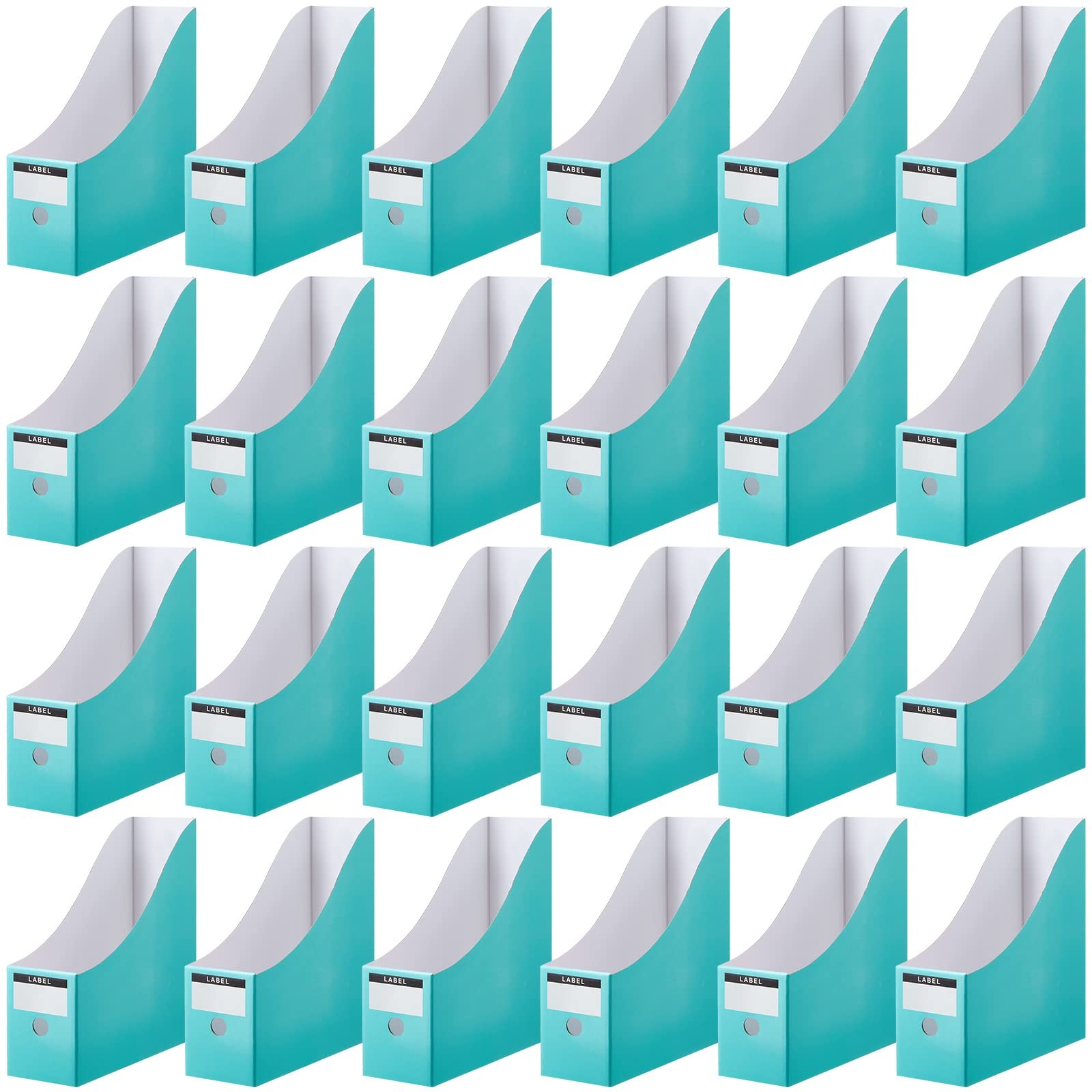 Thenshop 24x Cardboard Magazine File Holders Book Bins Label Office School