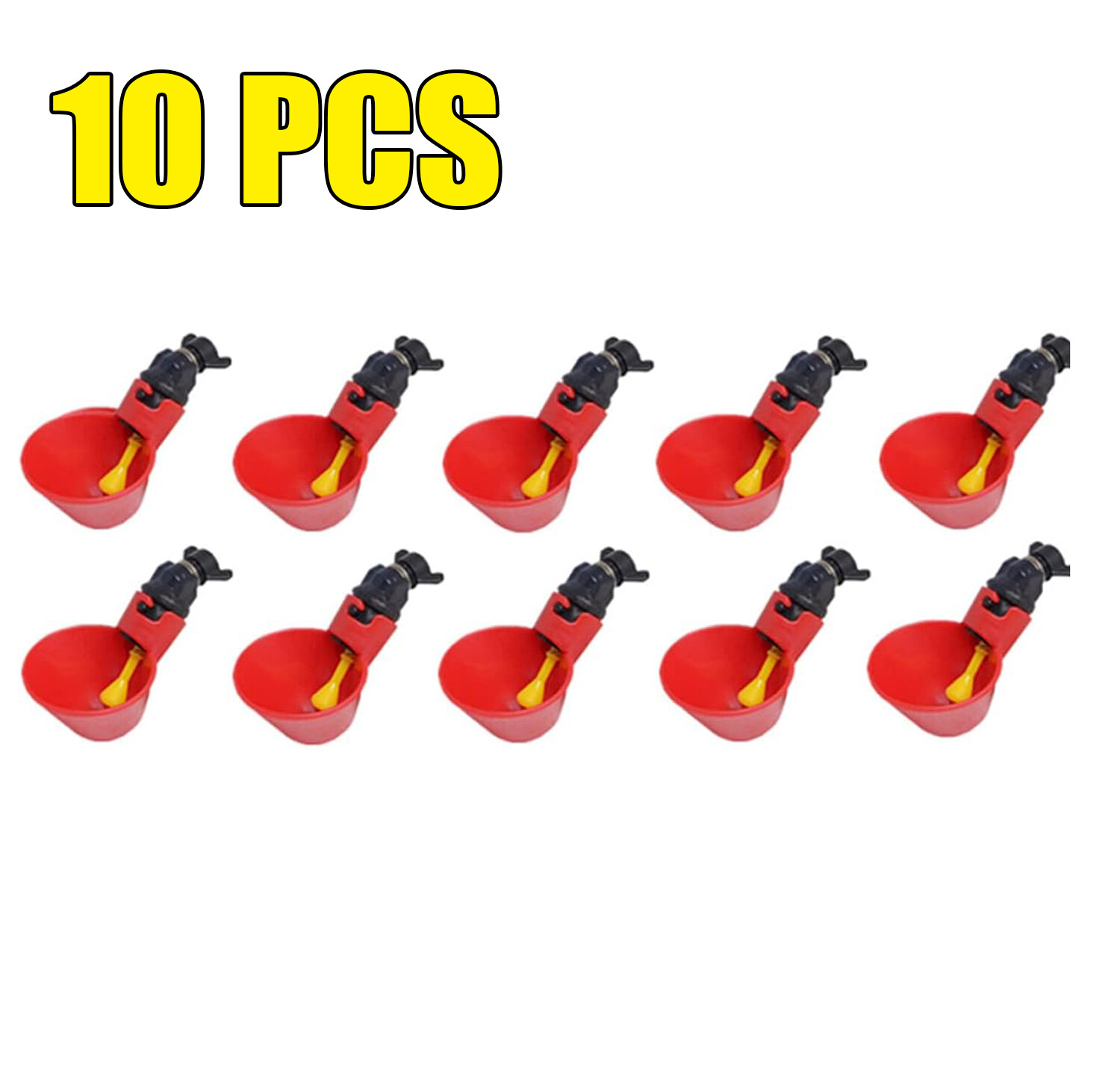 20Pcs Plastic Automatic Drinker Feeder Poultry Water Drinking Cups Chicken Hen