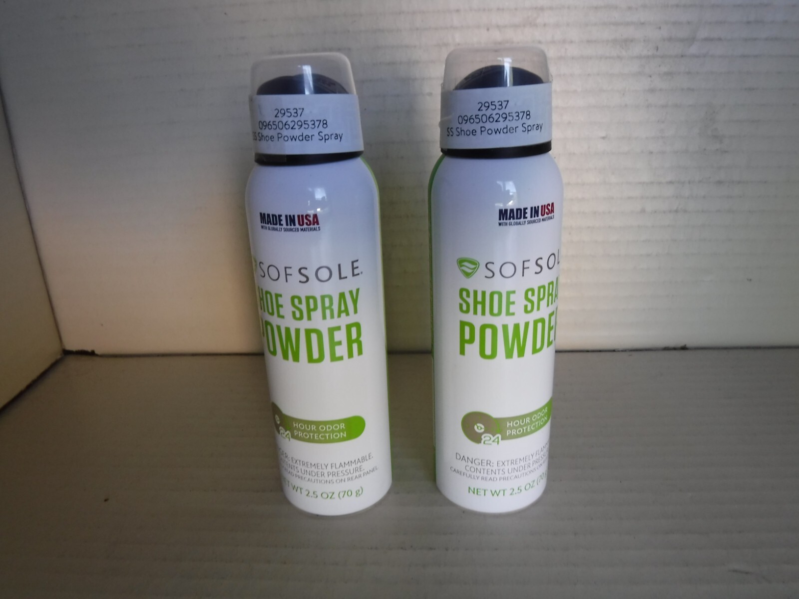 ( Lot Of 2 ) Sof Sole Shoe Spray Powder 2.5 oz Each