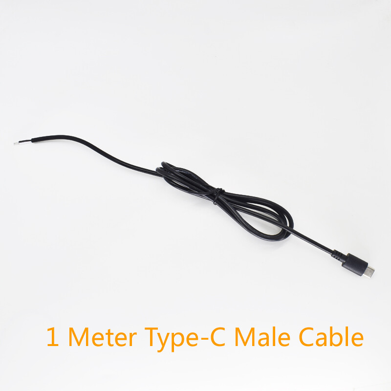 1pc 1M/3.3FT USB C Type-C Male Plug Cable 2 Wires Power Pigtail Cable Cord DIY