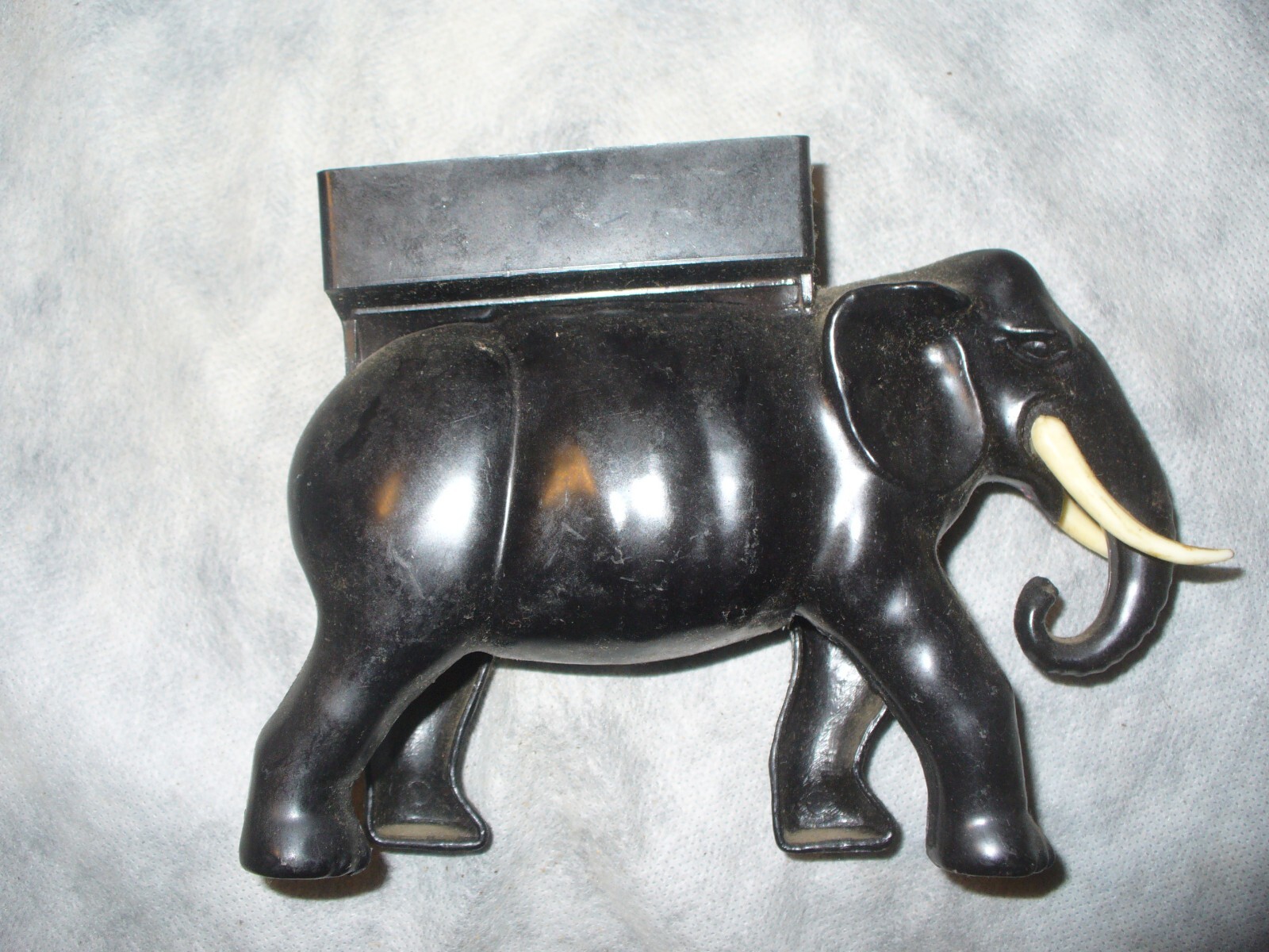 Rare Bakelite ?Plastic Elephant Cigarette Roller Device ? 5" tall X about 7"long