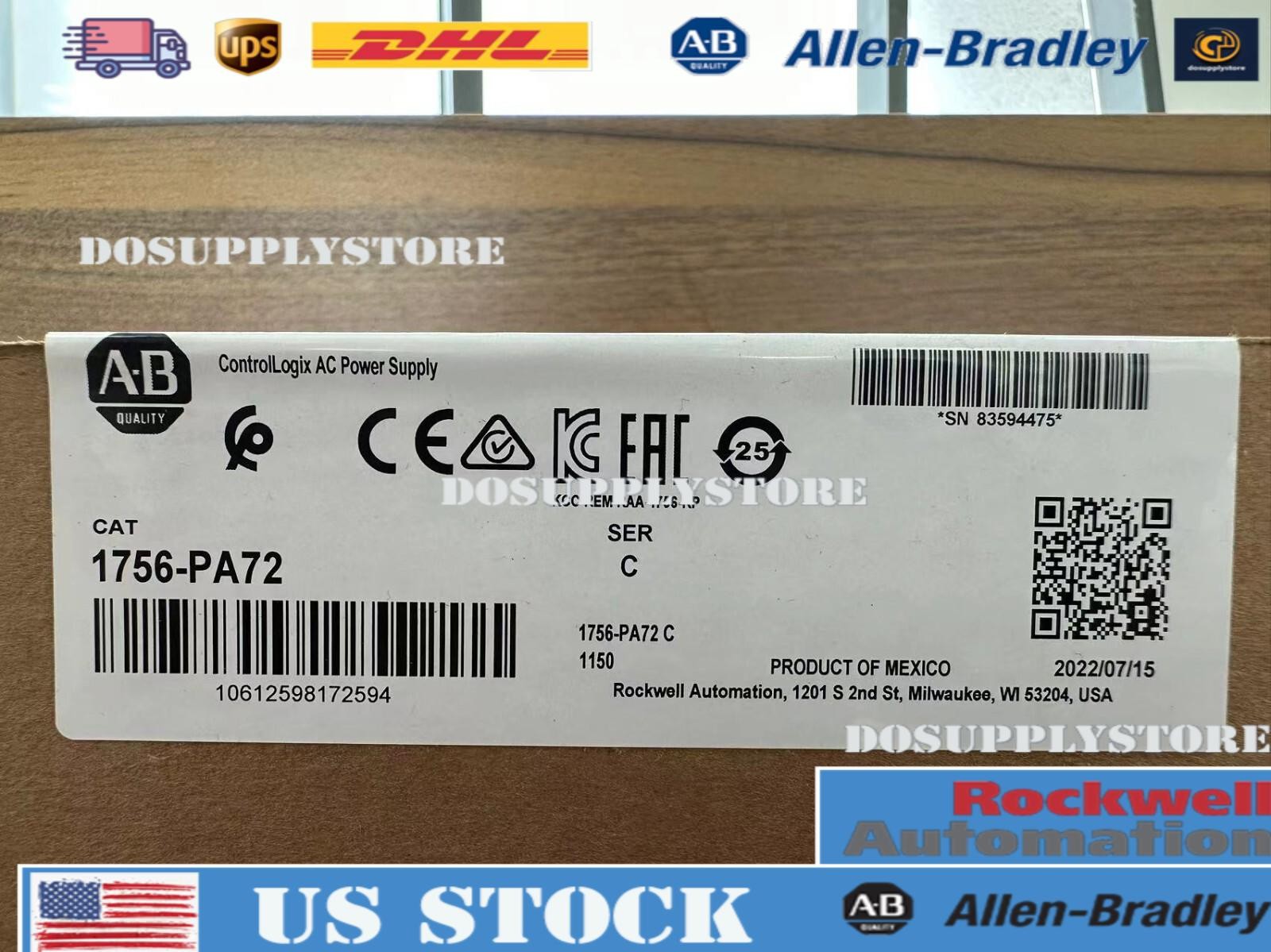 1756-PA72 Allen Bradley In BOX AC Power Supply Module New Sealed 1756PA72