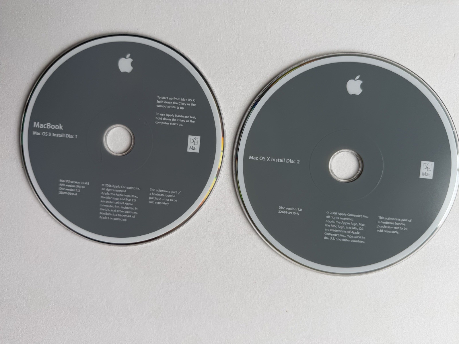 Apple Macbook Core 2 Duo Late 2006 Restore CD 2Z691-5946-A