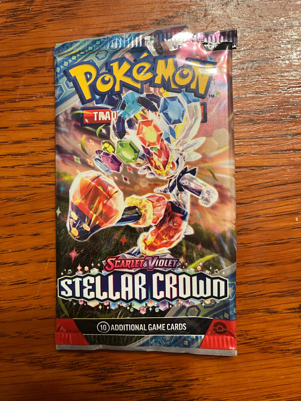 Pokemon TCG Stellar Crown Pack - WRAPPER ONLY - Cinderace Artwork