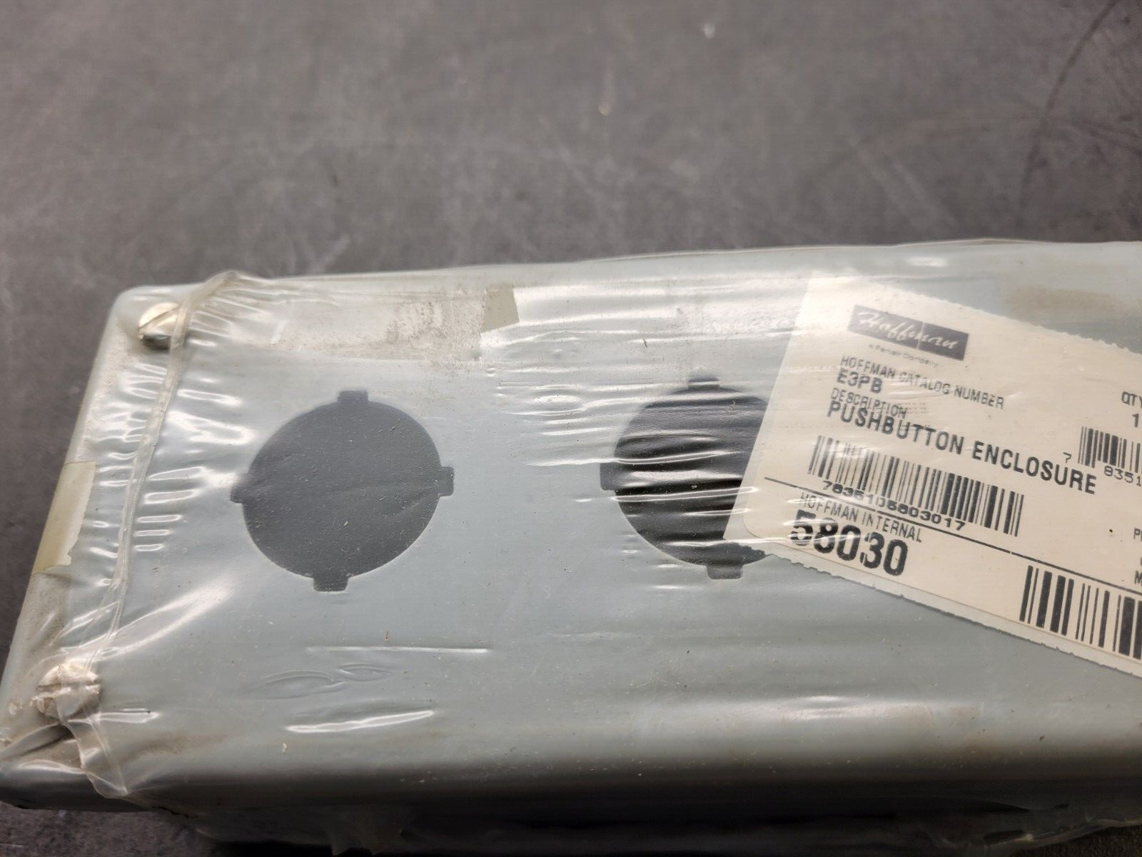 Hoffman E3PB Pushbutton Enclosure.