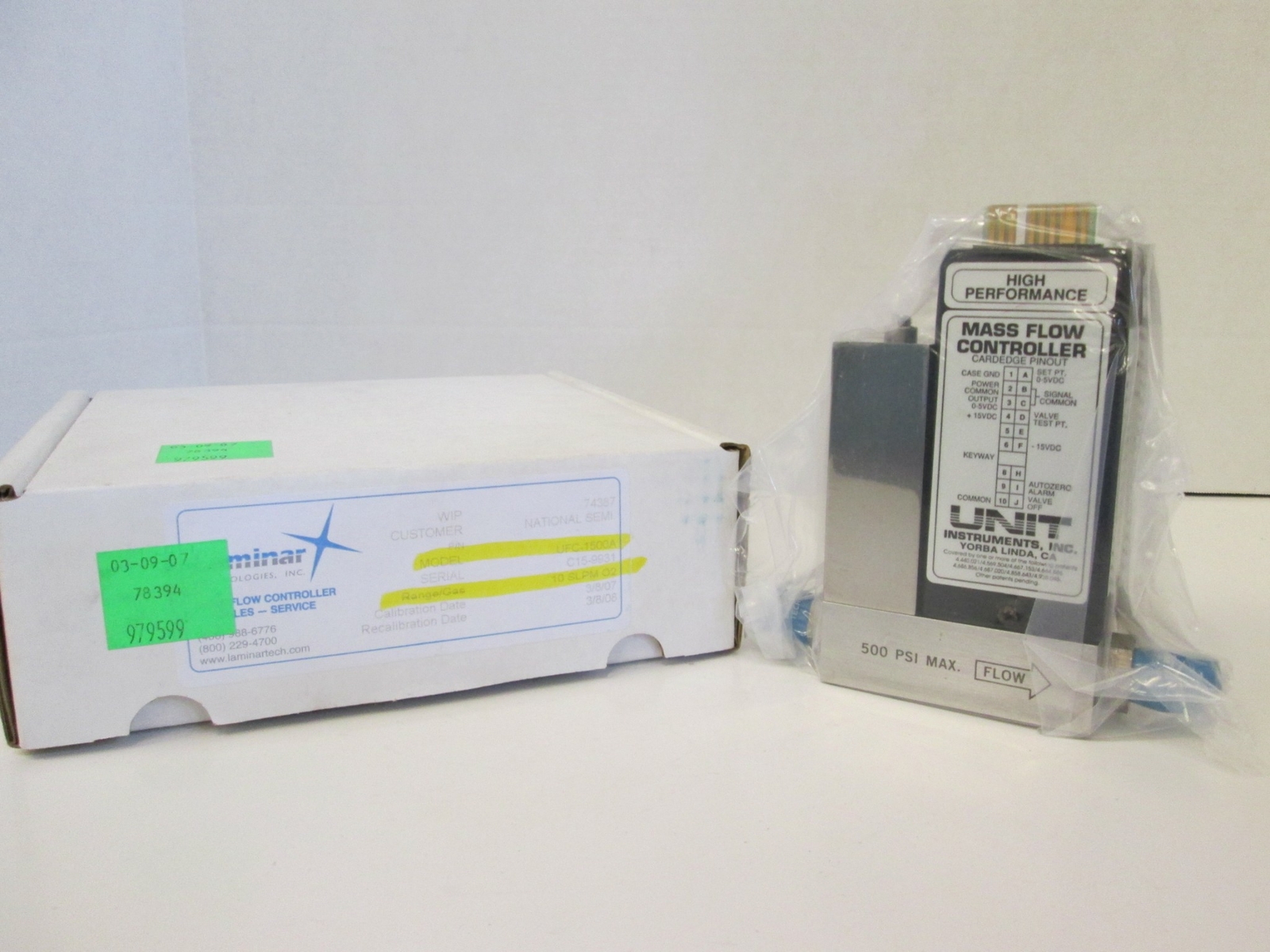 Unit UFC-1500A, MFC, Mass Flow Controller, O2, 10 SLPM