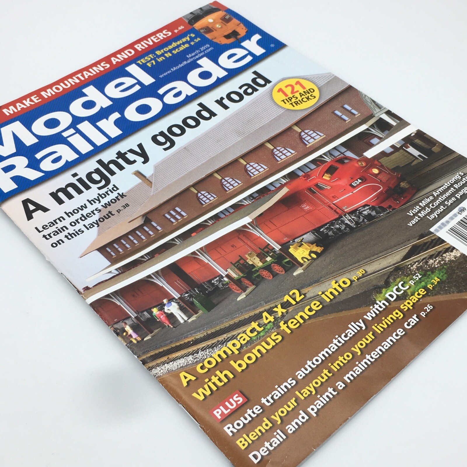 Model Railroader MAR 2019 Hybrid Train Orders DCC Routing Make Mountains Rivers