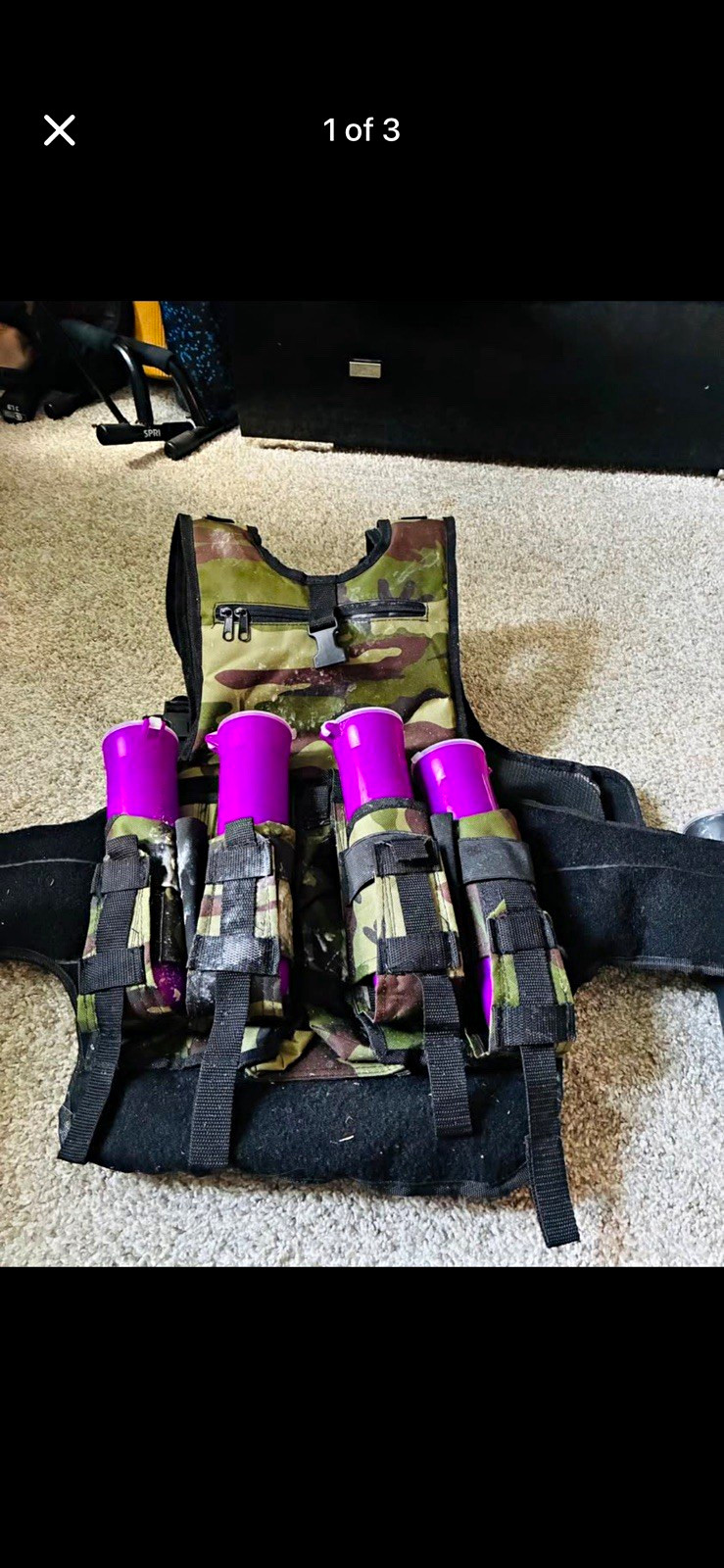 2 Paintball Pod Harness Vest, Pod Pack w/ Pods