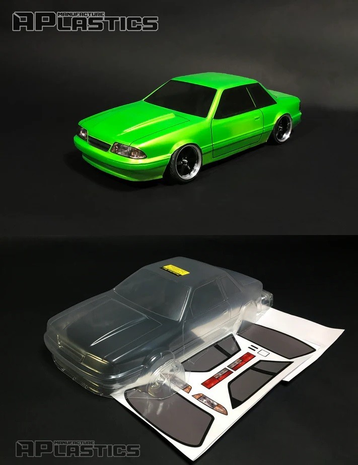 Clear RC Body Mustang Notchback 1/10 OnRoad Car HPI/4Tec2.0/200mm APlastics