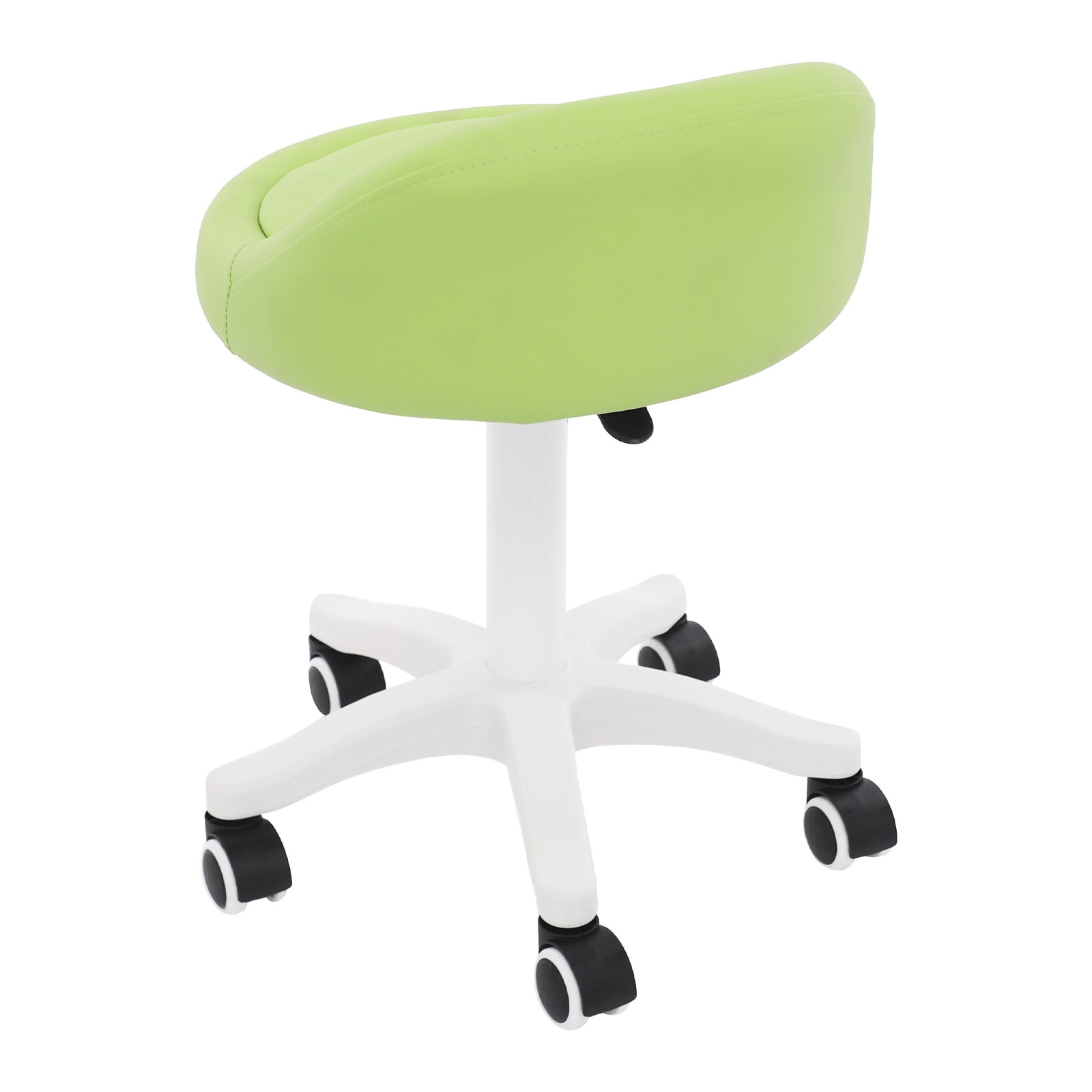 Adjustable Beauty Salon Chair Rolling Stool Rolling Stool with Low Backrest