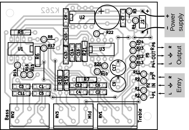Stereo Tone Control DIY Kit K262, lot 1, 2, 4 pcs