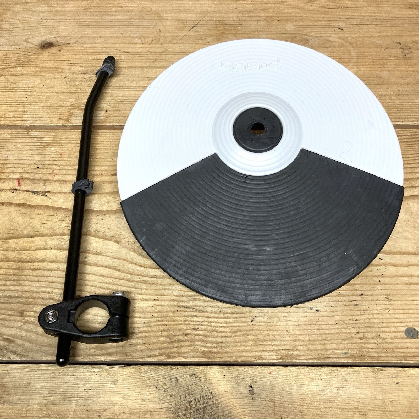 Roland V-Drums CY-5, 10" Dual Trigger Cymbal Pad with cymbal arm - WORKS