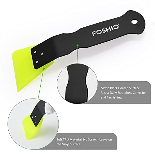 2 Pack Small Squeegee for Vinyl, Stainless Steel Handle Mini Squeegee for