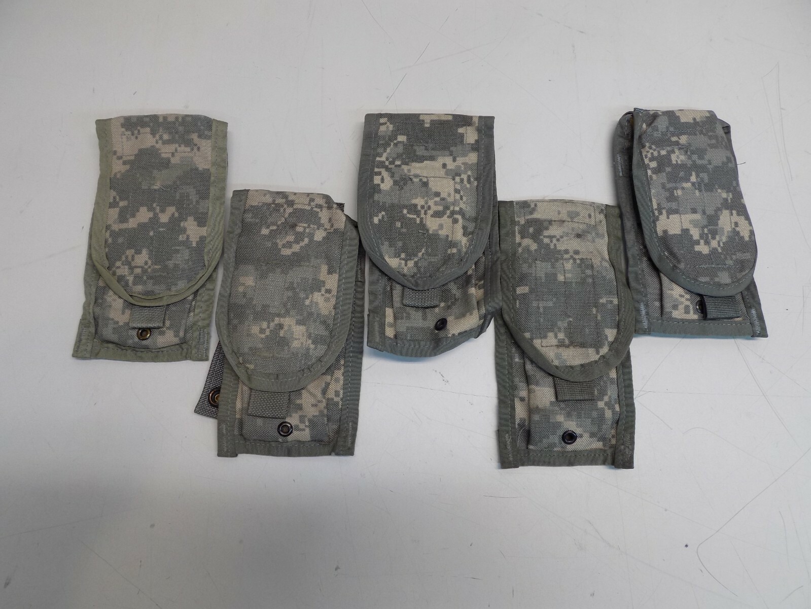 SET OF 5 US Army ACU Double Mag Pouch Ammo Magazine Utility MOLLE USGI