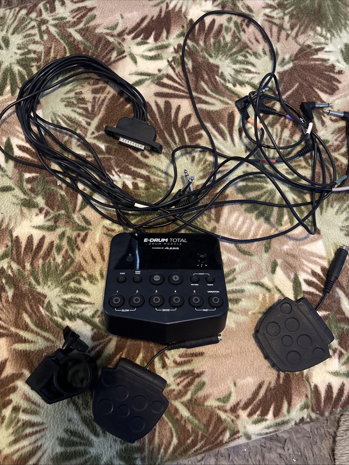 Alesis E Drum Total Module With Cable Harness, Pedals, And Mounting Bracket