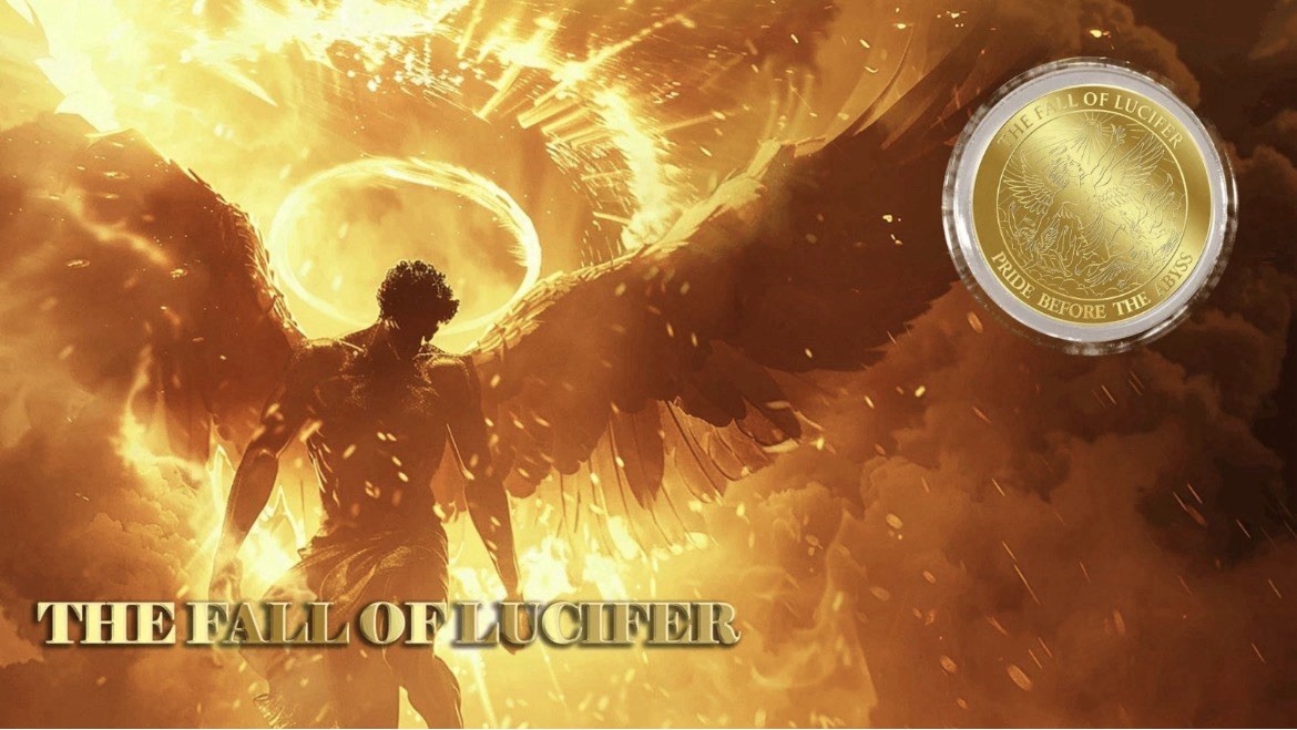 1/1000 oz Gold Coin 2026 Liberia The Fall of Lucifer .9999 Gold Coin Assay Card