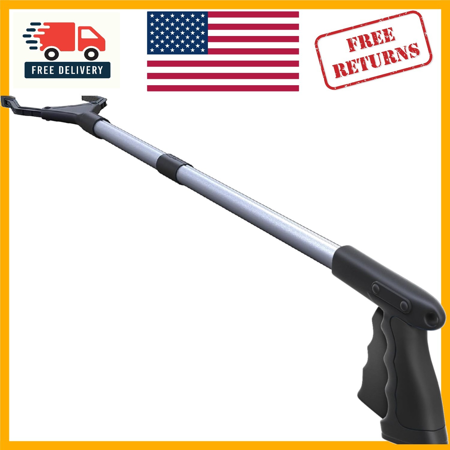Lightweight 32-Inch  Tool with 96 Grip Points & Rubberized Ends for Seniors