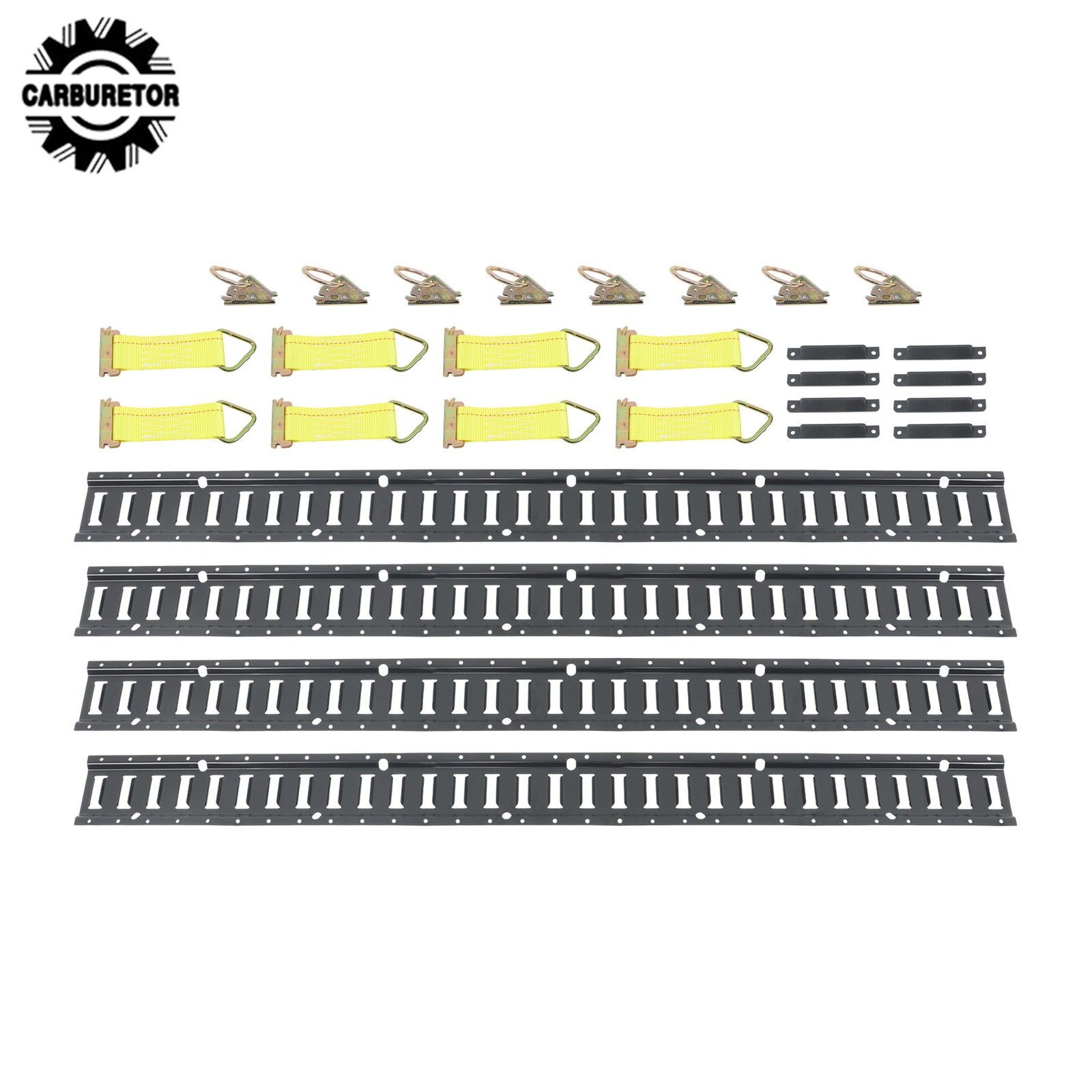 28 Pack 60" E Track Rail Sections With D Rings End Caps For Enclosed Trailers
