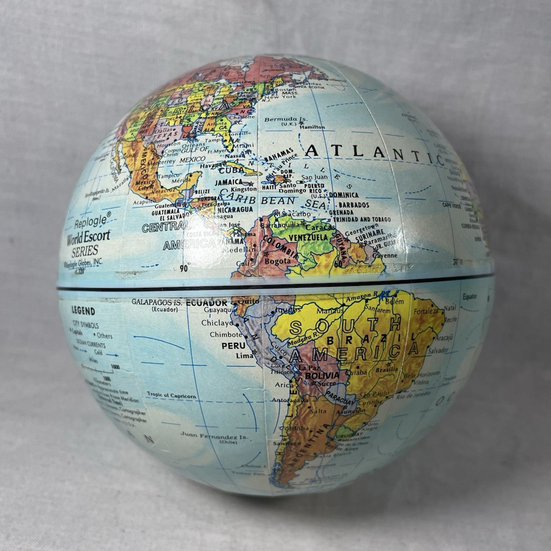 Replogle World Escort Series Mini Desk Globe Rotating Vintage 5 inch