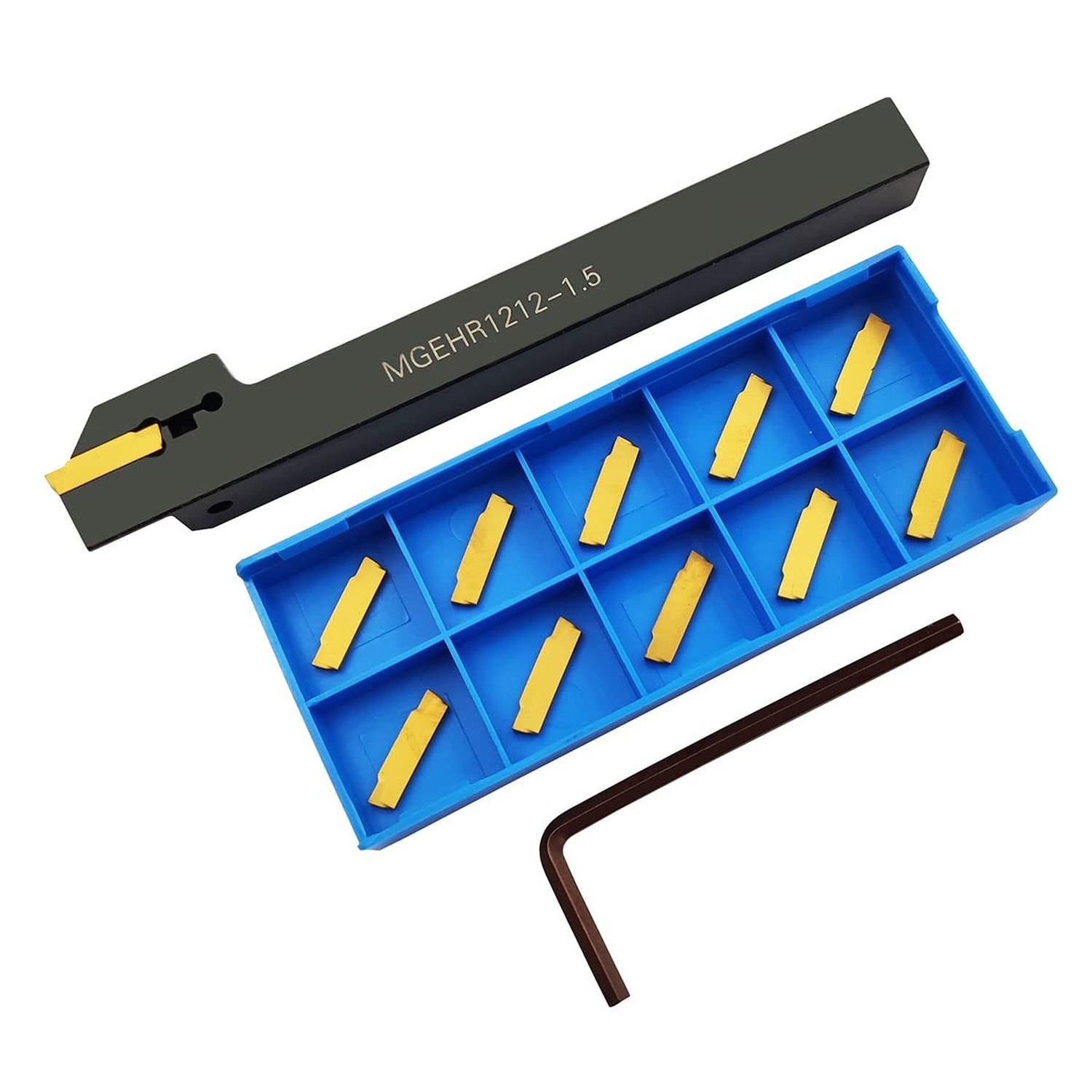 Lathe Grooving Tool Holder Grooving Cut-Off Tool Holder MGEHR1212-1.5 With 11...